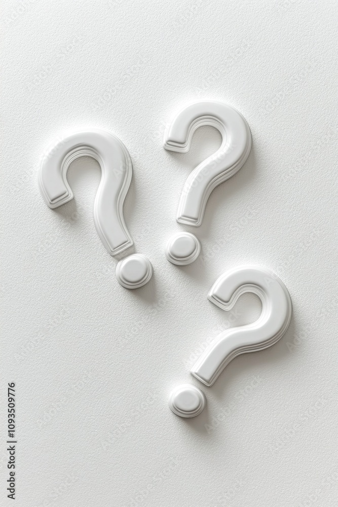 Poster simple graphic representation of questioning or inquiry