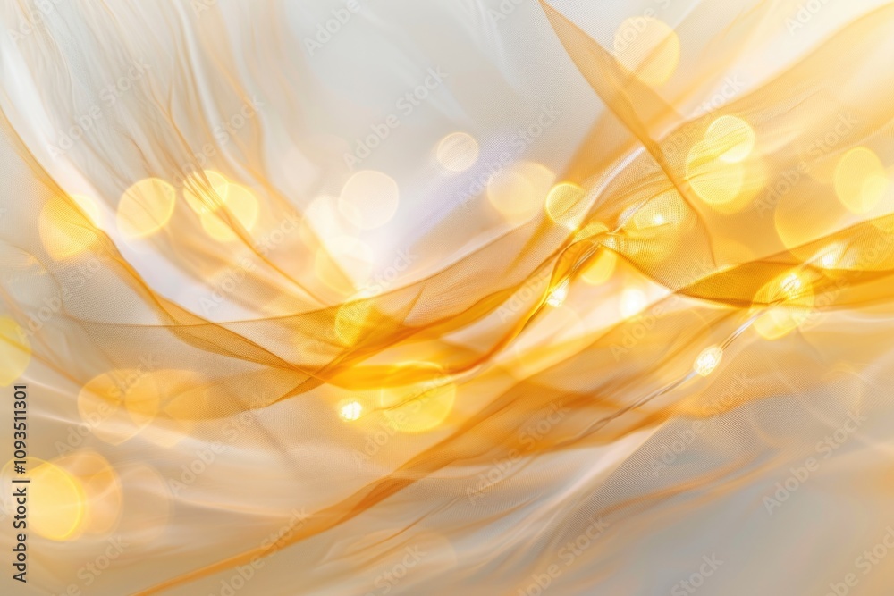 Poster a blurry image featuring a yellow and white background with soft focus