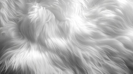 White Fur Texture Abstract Background