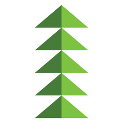 Fototapeta premium Decorative pattern of two-tone green triangles