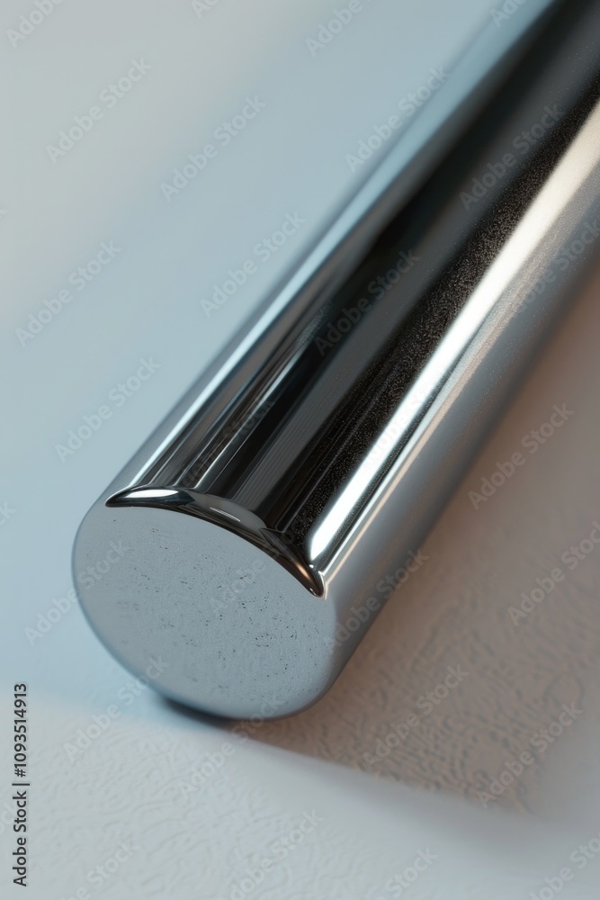 Poster A close-up shot of a metal object placed on a table, suitable for use in various contexts