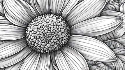 Close-up of a Black and White Detailed Flower