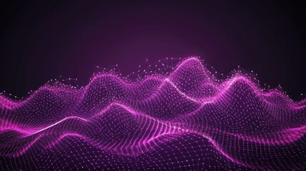 Fototapeta premium Abstract pink digital landscape.