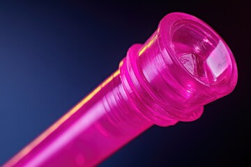 A close-up shot of a pink plastic object, possibly used in crafting or design