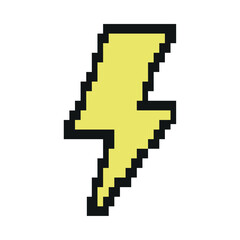 pixelated lightning bolt