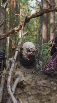 monsters and goblins in forest, children's camp, animators, role-playing games