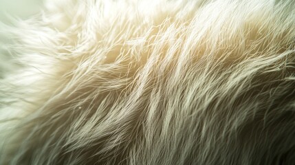 Close up view of light colored animal fur texture