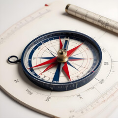A drafting compass on a white background 4