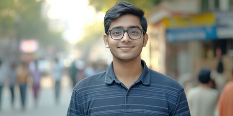 Fototapeta premium Young Man Posing for Portrait