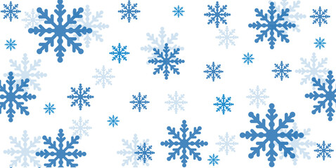 Abstract blue snowflake winter graphic design.