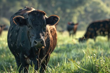 Angus cow isolated