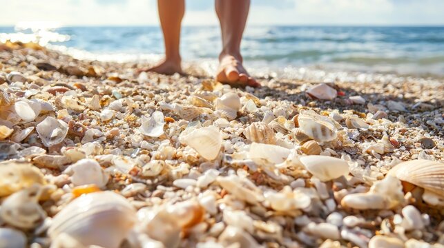 Uncovering the Hidden Dangers: Beachcomber Finds Plastic Waste Among Seashells in Coastal Environment