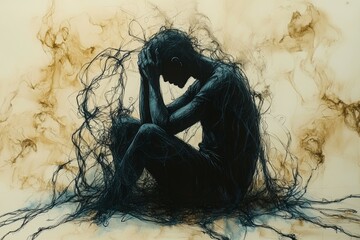 Fototapeta premium Tangled Mind, Anxiety Disorders