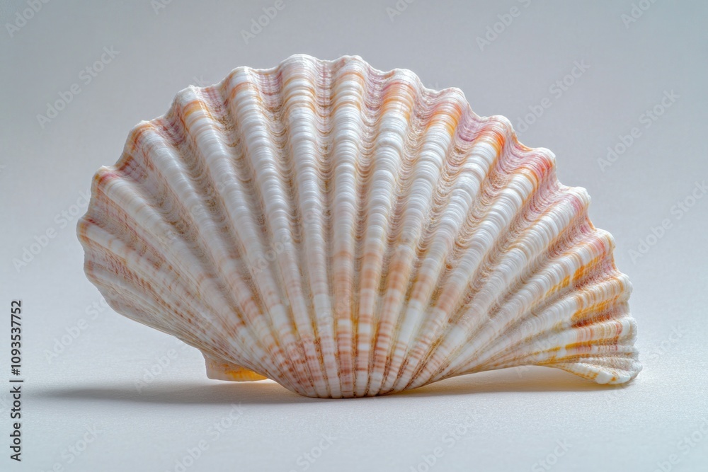 Poster Close-up shot of a shell on a white background