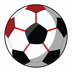 Vector Isolated Realistic Soccer Ball over white