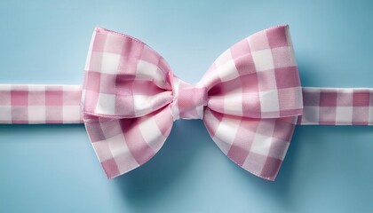 Charming Pink Gingham Bow Ribbon. Perfect for Gift Wrapping, Hair Accessories, Craft Projects, or Decorative Themes. Soft and Elegant Design Ideal for Weddings, Baby Showers, and More