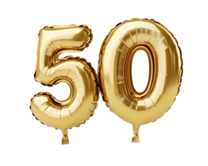 a gold foil balloon in the shape of numbers