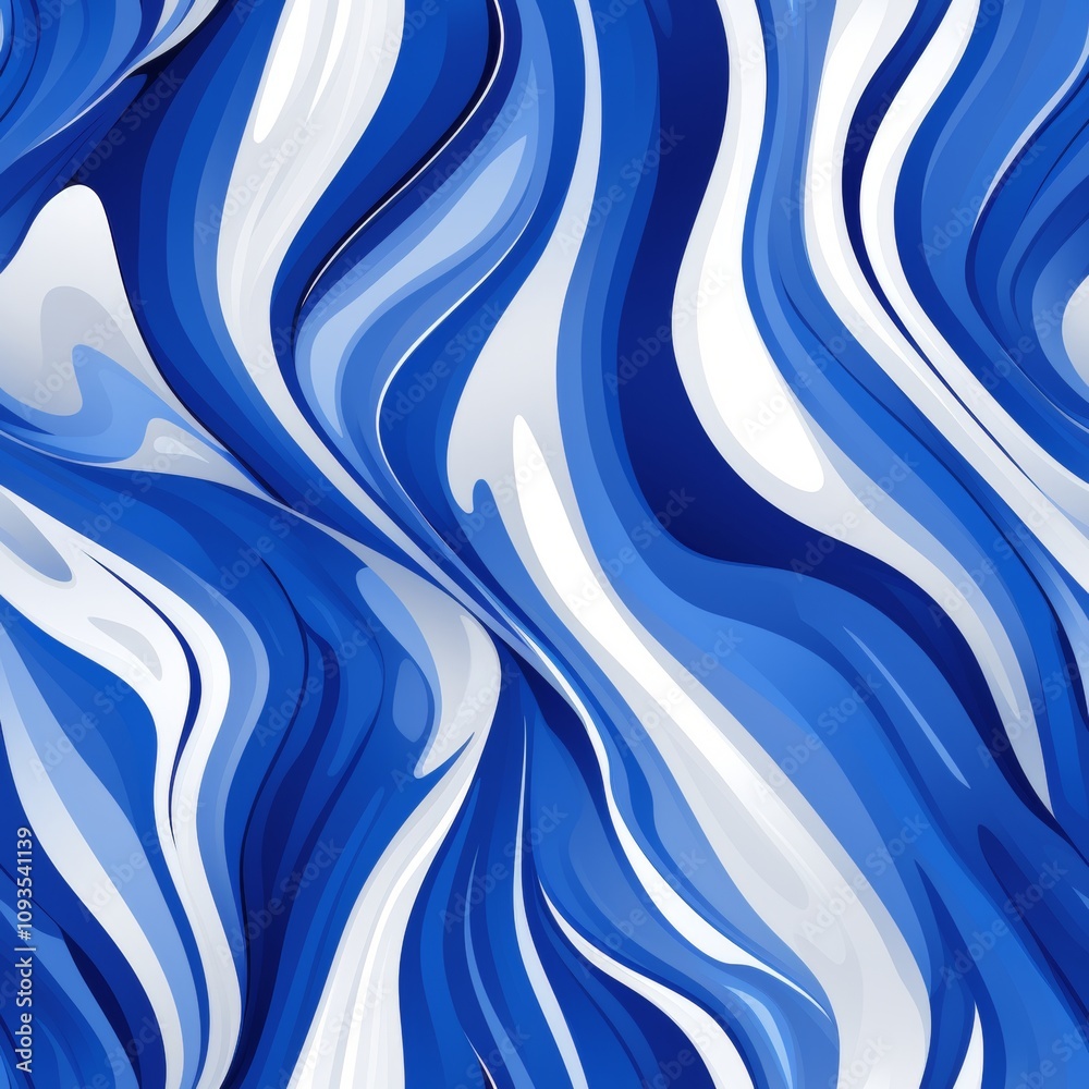 Poster abstract waves thin lines in various shades of a single color create unique patterns
