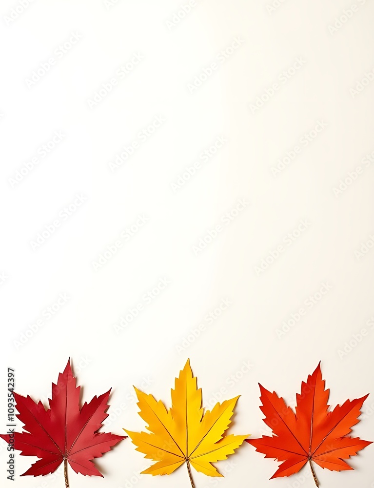 Poster thanksgiving decorations with vibrant colors separated from a white background to create a clean and