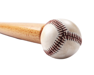 a baseball bat with a ball on it