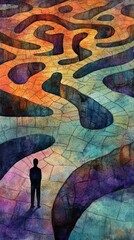 Obraz premium Maze of Thoughts, Anxiety Disorders