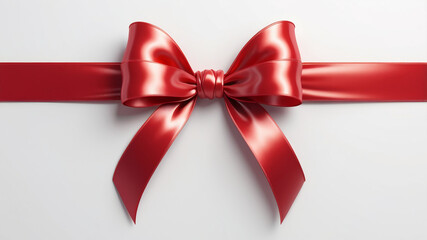 Red Gift Bow with Elegant Ribbons
