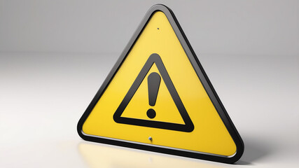 Yellow Warning Sign with Exclamation Mark