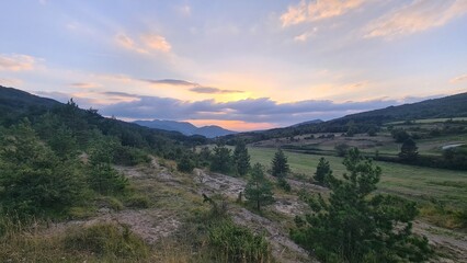 Coucher de soleil sur Bugarach 