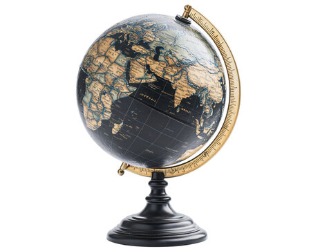 a globe with a gold stand
