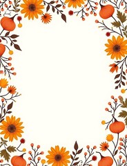 Obraz premium A beautifully designed floral pattern serves as a lovely backdrop for Thanksgiving sentiments in this heartfelt holiday greeting card.