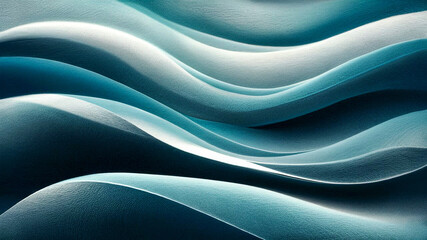 Obraz premium A textured gradient of blue and white tones ripples like waves exuding serene abstract motion.