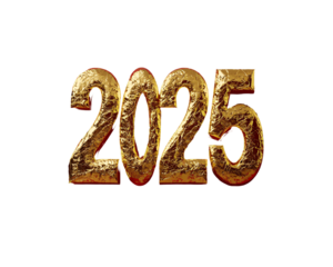 a gold numbers on a white background