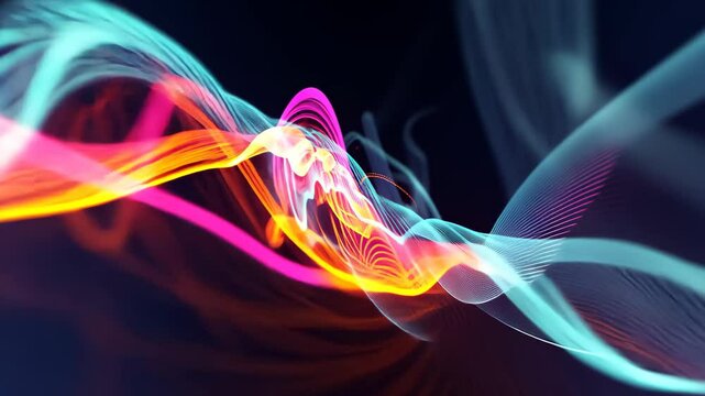 An abstract, colorful depiction of the dynamic and fluctuating nature of the stock market, Visualize the fluctuations of stocks in a dynamic and abstract manner