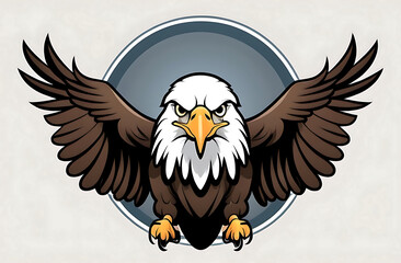 High quality illustration of a eagle, for logo and icons
