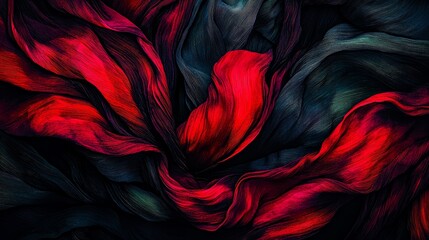 A red and black abstract background with a black background