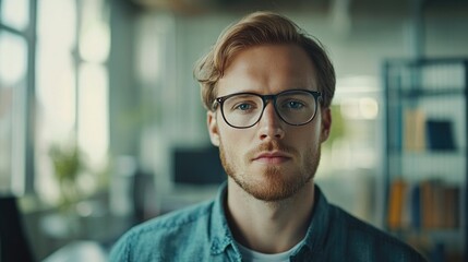 Obraz premium Business Professional Man With Glasses