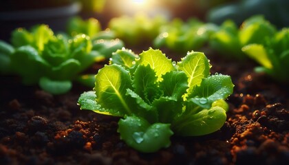 lettuce growing in the garden