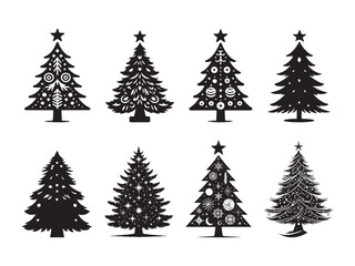Christmas tree elements vector set 