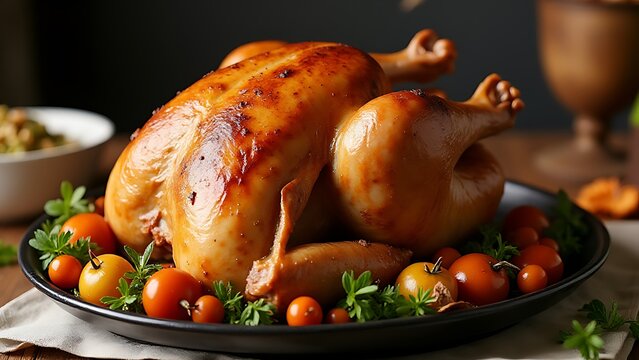 Roasted turkey is a popular dish served at many fall festivals and events throughout the autumn season nationwide always.