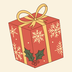 gift box with red ribbon