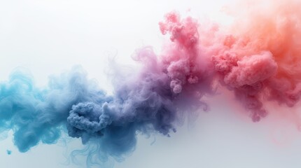 Colorful Explosion of Vibrant Smoke in Abstract Background