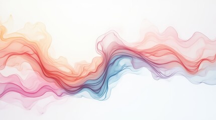 Obraz premium Elegant Abstract Flowing Smoke Waves in Soft Gradient Colors