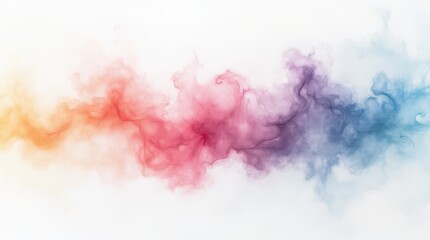 Fototapeta premium Colorful Smoke Explosion in Soft Pastel Tones – Abstract Ink in Air