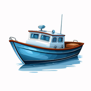 recommend clip art: Boat Illustration on White Background for Design Projects