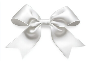 Naklejka premium white ribbon bows on a transparent background 
