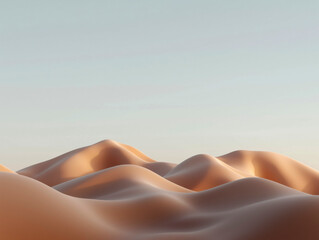 Fototapeta premium Minimalist Abstract Sand Dunes with Soft Lighting 