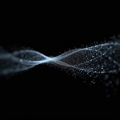 Neural communication concept - abstract visualization of neuron connectivity and information flow dynamics