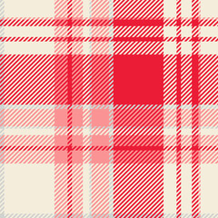 Obraz premium Colourful pattern background textile, other texture seamless vector. Paisley fabric tartan check plaid in red and antique white colors.