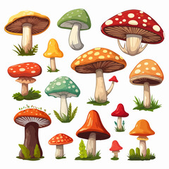 Varieties of Mushrooms Illustrated in Detail