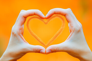 Fototapeta premium Hands Creating a Heart Shape Gesture